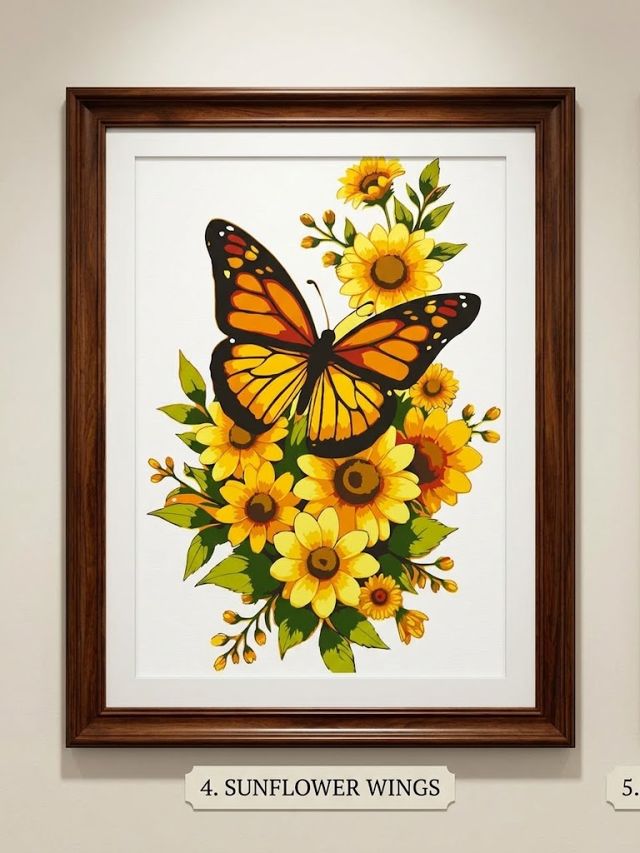 Sunflower Wings canvas